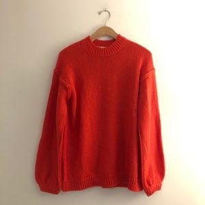 Lucky Brand Red Sz S Knit Crew Neck Sweater